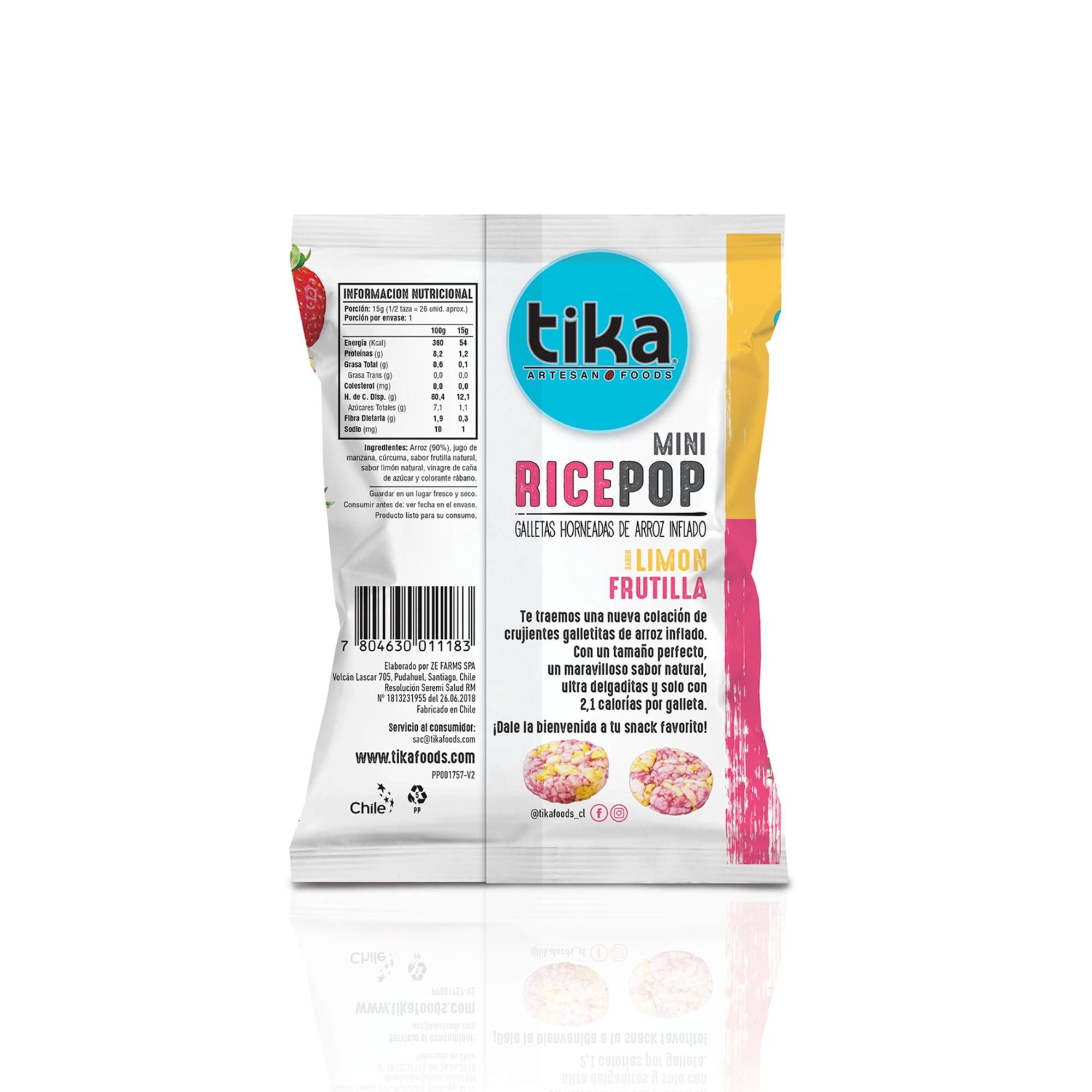 その他 SOKKISH MINI AR Galletas Arroz Mini Rice Pop Frutilla Limón, 15 g | Lider