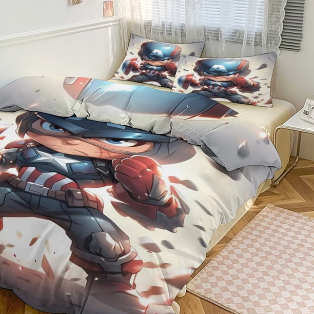 Avengers Pop 3 Piece Bedding Sets- Includes Duvet Cover & Pillow Shams- Super Soft Fade Resistant Microfiber Bed Sheets