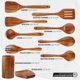 thumbnail image 5 of Juego de utensilios de madera Zulay Kitchen, madera de teca, 10 piezas, 5 of 9