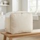 thumbnail image 3 of 1 Bolsa de Almacenamiento de Ropa Plegable - Organiza Dormitorio, Ropa, Edredones y Armario con Asas Beige 21.3*16.5*11.8in, 3 of 6