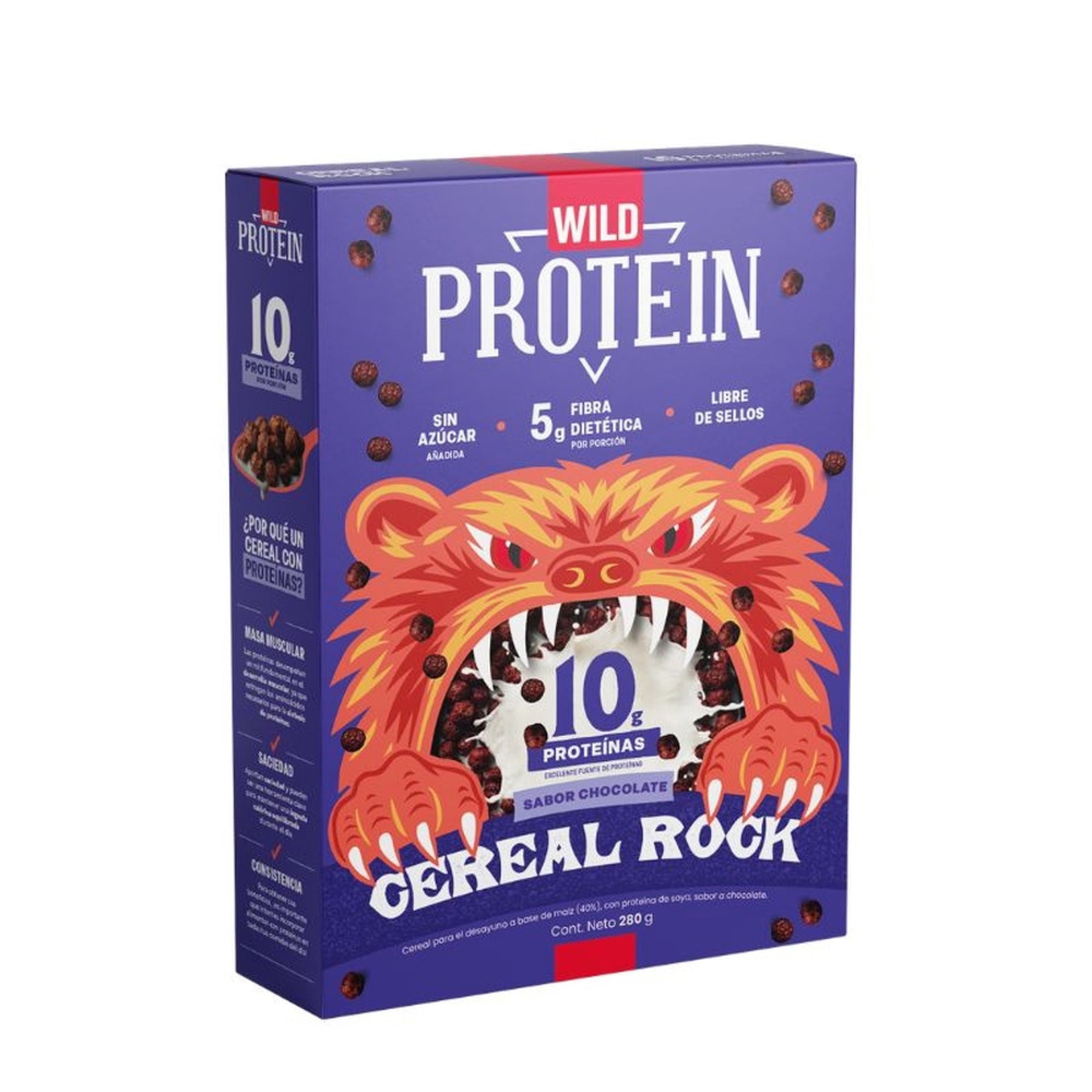 Cereal Chocolate Sin Azúcar 280 g Wild Protein