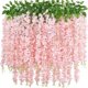 thumbnail image 1 of Guirnalda NEOONES de Glicinia de Seda 114 cm – Pack de 40 en Melocotón, 1 of 7