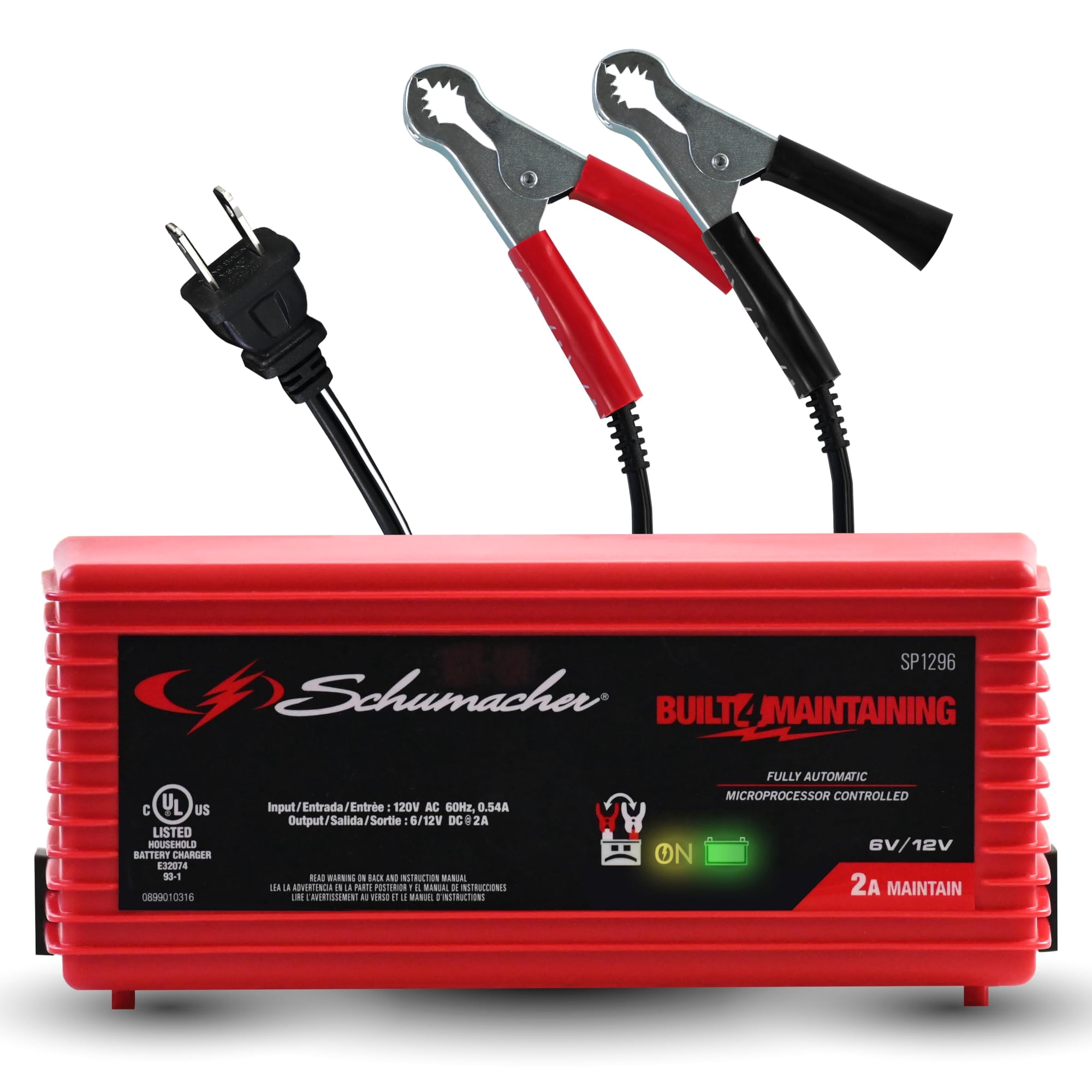 Schumacher Electric - Cargador De Batería Para Auto Schumacher Sp1296 2a 6v/12v