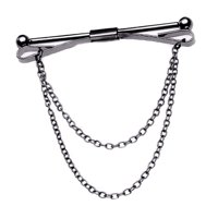 Magideal - Pasador De Barra De Cuello Clásico Para Hombres, Decoración De Joyería Con Cadena De Eslabones, Broches De , Clips De , Clip De Cuello