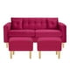 thumbnail image 1 of Sofa New Retro 3c + 2 Pouf Felpa 05 Burdeo, 1 of 6
