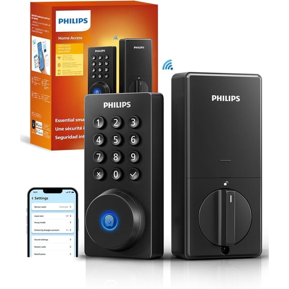 Cerradura Philips DDL242X1HW WiFi Huella Digital Keyless