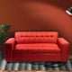 thumbnail image 3 of Sofa Dos Cuerpos Lino Rojo, 3 of 3