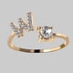 thumbnail image 1 of 26-Letter Gold Rings with Zircon and Rhinestone Adjustable Sturdiness - Perfect Gift for Women, 1 of 5