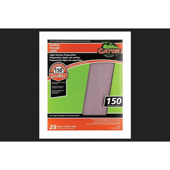 Papel de lija cerámico Gator Grit 30 x 23 cm, grano 150