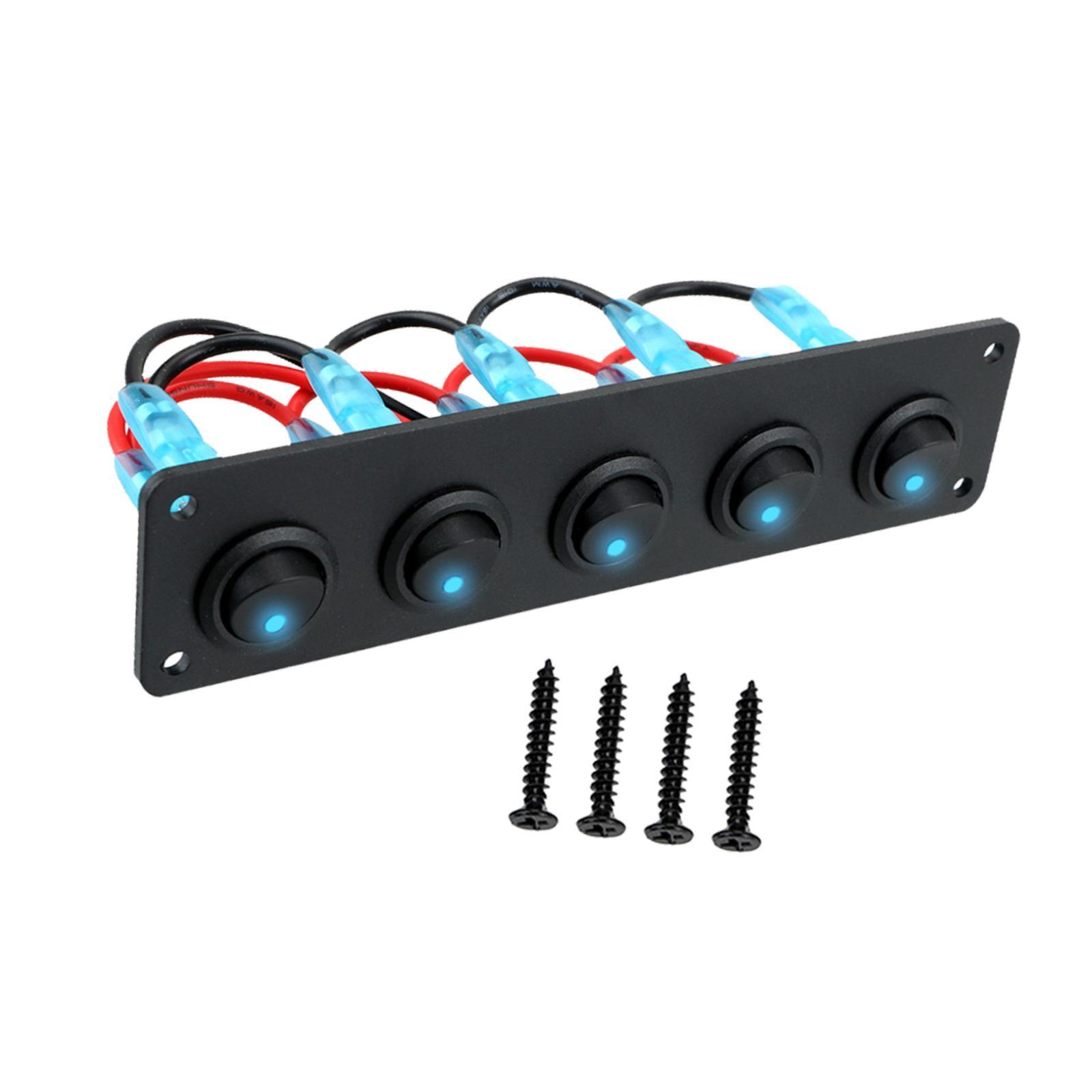 Ioensy - Panel De Interruptores Basculantes Para Control De Palanca Basculante Marino Panel De Interruptores De Botón E