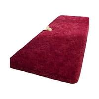 Fei Ya - Alfombra Peluda Pasillera Liviana 70X150 Ultra Suave Burdeo