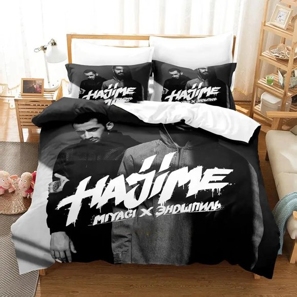 Hajime Pt. 3 Miyagi & Endgame Bedding Set Boys Girls Duvet Cover Pillowcase Bed Kids Adult Home Textileextile