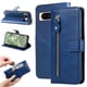 thumbnail image 1 of Funda tipo cartera para Google Pixel 8A con bolsillo con cremallera y ranuras para tarjetas – Función de soporte Azul, 1 of 6