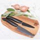 thumbnail image 2 of Juego de cuchillos de cerámica KYOCERA 3 piezas Santoku, utilitario y de pelar – negro, 2 of 6