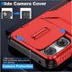 thumbnail image 4 of Funda Resistente para Motorola Moto G 5G 2025 con Tapa Deslizante y Protección Militar Rojo, 4 of 5