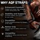 thumbnail image 4 of Straps para levantamiento de pesas AQF de gamuza con acolchado de neopreno, 4 of 8