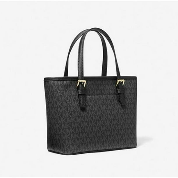 Cartera Michael Kors XS Carry All Jet Set Travel Womens Tote Negro
