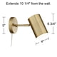 thumbnail image 4 of Lámpara de pared Carla con iluminación 360, moderna, latón pulido y metal dorado, 4 of 9