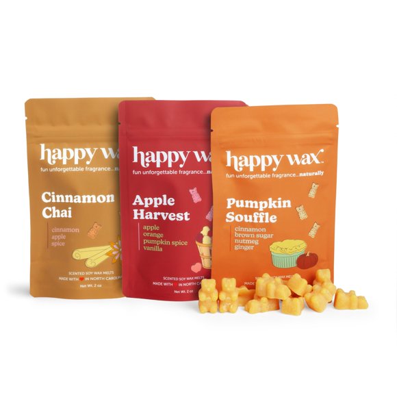 Cápsulas de cera Happy Wax 170 g Pack de variedad de aromas otoñales
