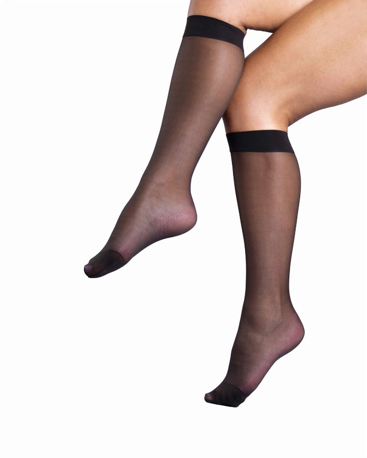 Ingesa - 2 Pares Pantys Medias Pantalón Mujer Punta Reforzada Negro