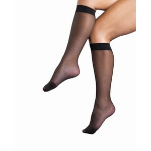 Ingesa - 2 Pares Pantys Medias Pantalón Mujer Punta Reforzada Negro