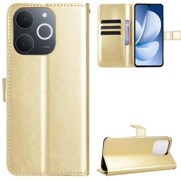 Funda tipo libro para OPPO Realme Note 70T 4G, cartera todo‑en‑uno, funda multifuncional con tarjetero y correa de muñeca desmontable