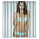 thumbnail image 1 of Cortina de ducha de Selena Gomez, juego de cortina de baño con ganchos, tamaño 66 x 72 pulgadas, 1 of 3