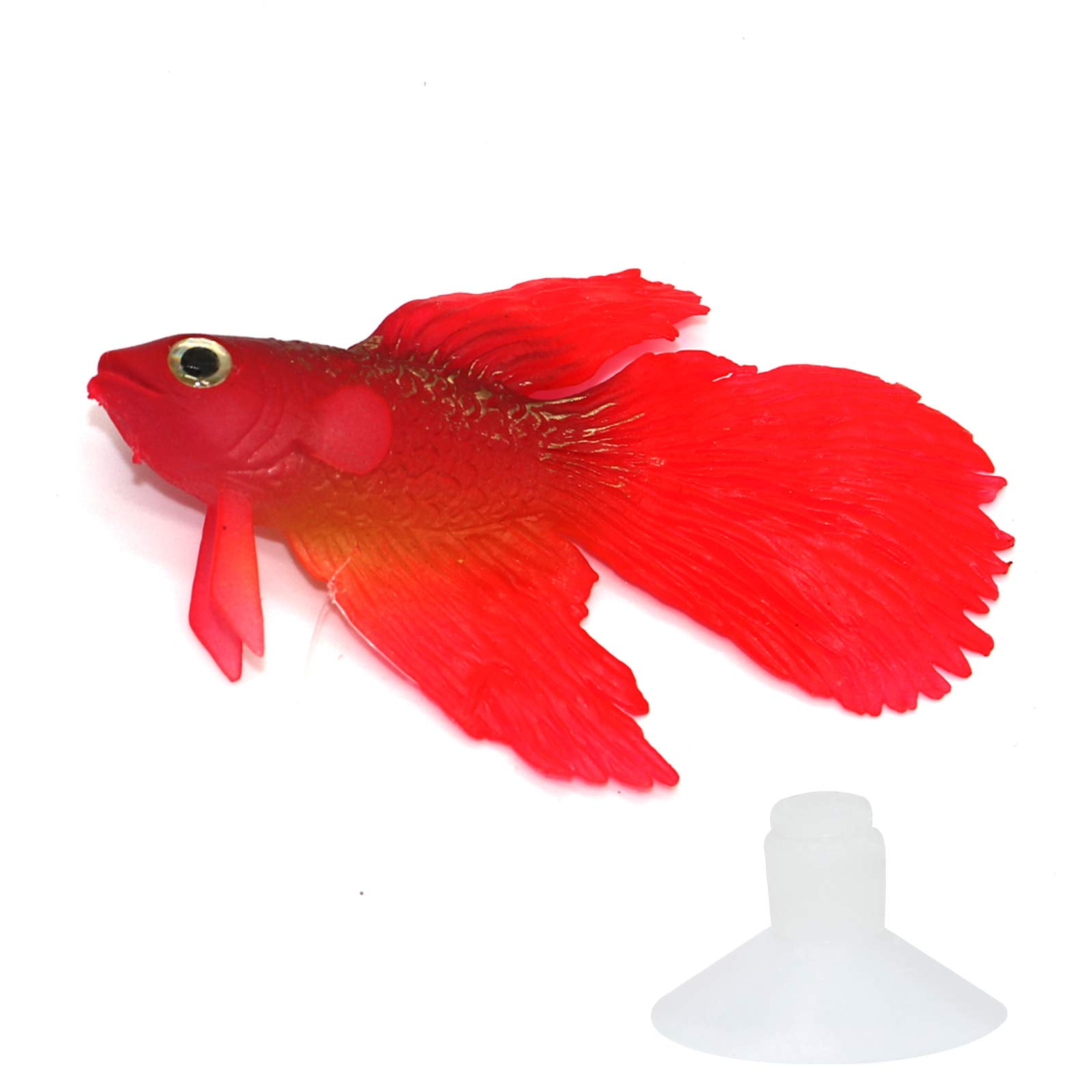 Adorno para acuario Besimple de pez Betta de silicona 8 cm