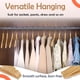 thumbnail image 3 of Perchas de madera ELONG HOME Solid, paquete de 20 unidades, para camisa, abrigo y vestido, 3 of 9