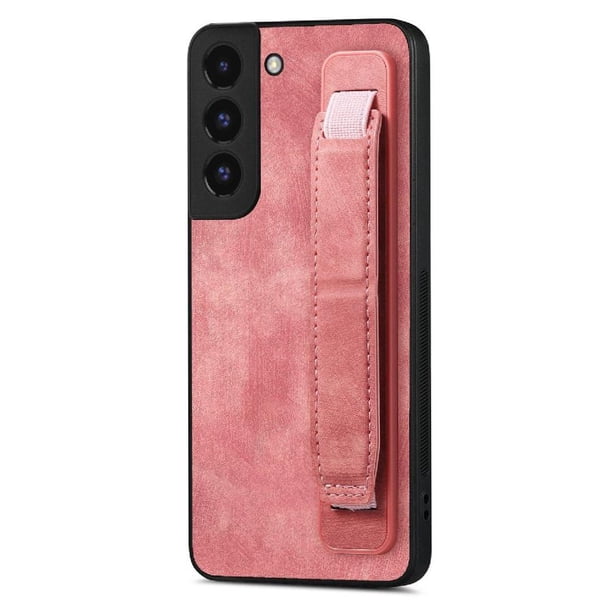 Funda Protectora con Correa para Samsung Galaxy S22 Plus Resistente a Golpes Rosa