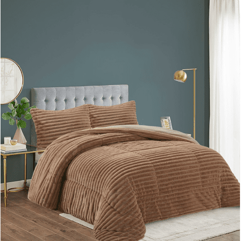 Todostore - Cobertor Texturizado Con Chiporro Lineas 2 Plazas Color Fucsia