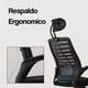 thumbnail image 3 of Silla De Oficina Ejecutiva Madrid Ergonomica Color Negra y Blanca, 3 of 7