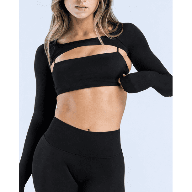 Bolero Deportivo Para Mujer Manga Larga Top Gym