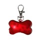 thumbnail image 2 of Etiqueta con nombre de hueso de perro con forma de hueso de perro con luz de seguridad parpadeante en rojo, 2 of 2