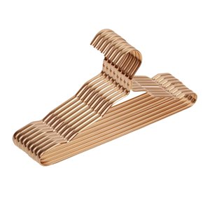 Magideal - 10 Piezas De Aleación De Aluminio, Perchas Para Ropa, Organizador De Armario Antideslizante, Tendedero Para Lavandería, Armario De Guardería Para El H , Dorado