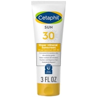 Loción De Protección Solar Cetaphil Sheer Mineral Spf 30 90 Ml