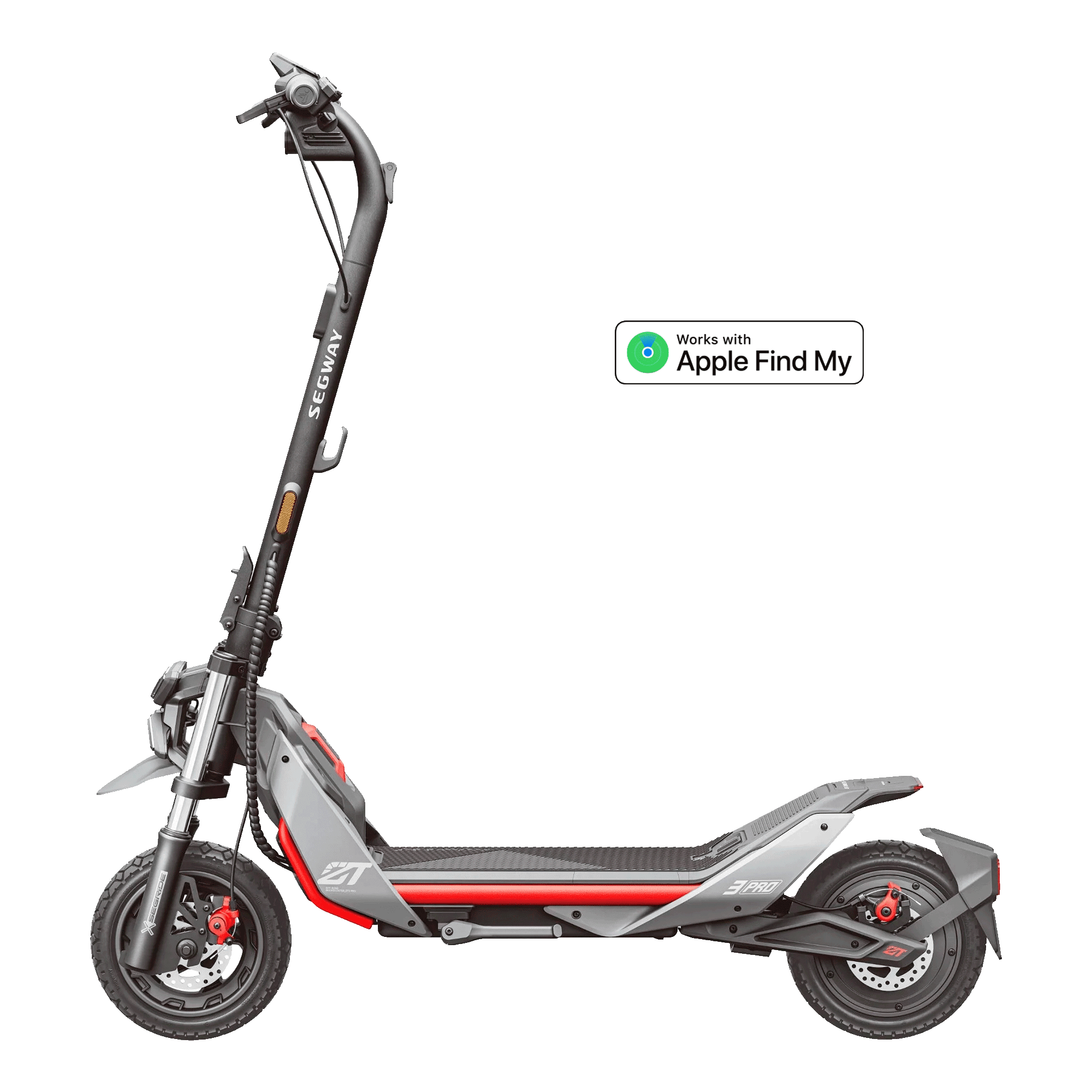 Scooter Eléctrico Segway ZT3 Pro - 40 km/h Vel. Máx y 70 km Aut. Máx - Negro/Rojo