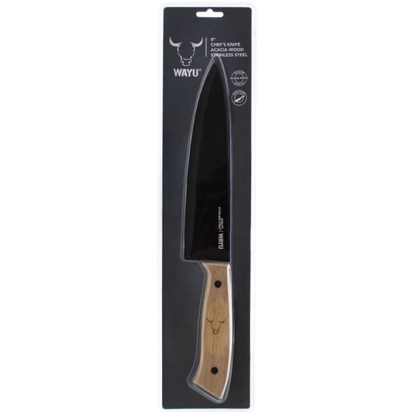 Cuchillo Premium 1 Pieza Acero Inoxidable - Madera Negro - Café