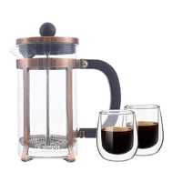 Pack Cafetera Francesa 600 Ml + Set 2 Tazas 80 Ml Simplit