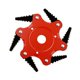thumbnail image 2 of Cortador De Cabeza De Cortacésped De Acero 65MN Suministros Universales Para Patio De Césped Rojo, 2 of 5
