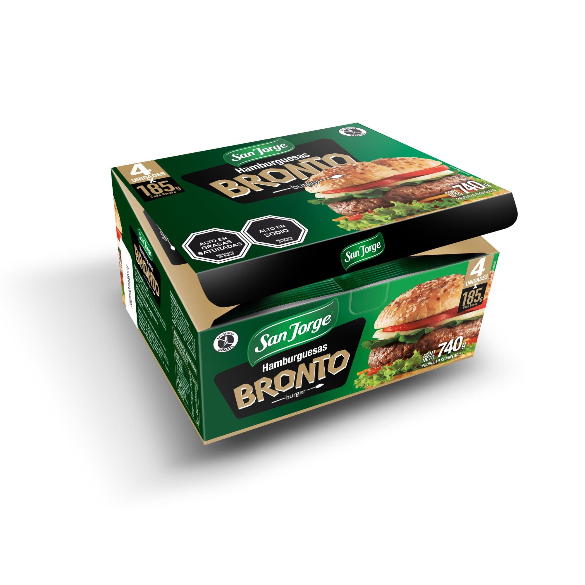 Hamburguesa De Vacuno Bronto 4un 740 g San Jorge