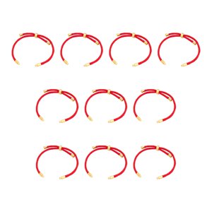 Bothyi - Pulsera De Cordón Trenzado De Nailon De 10 Piezas, Hallazgos, Pulsera De Cuerda De Moda, Áureo Rojo