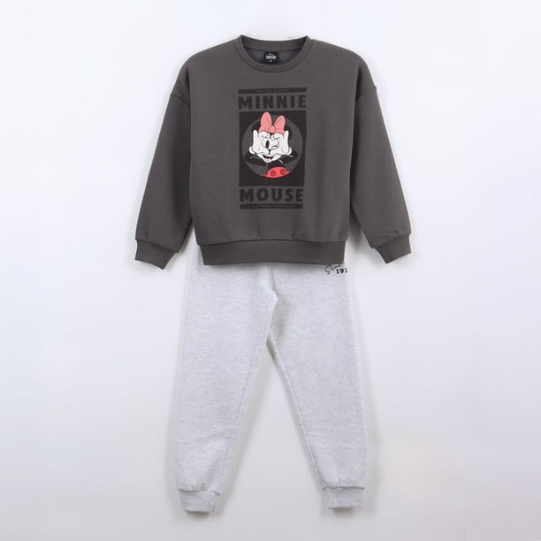 Conjunto Buzo Niña Vuelos Minnie Mouse Gris Disney