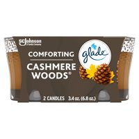 Ambientador Con Forma De Vela Glade, Madera De Cachemir, 100 Ml, Paquete De 2