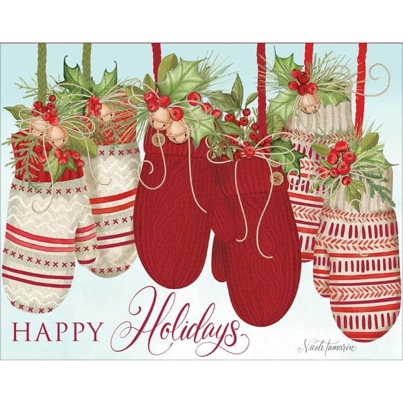 Tarjetas de Navidad Lang Snow and Cocoa de Nicole Tamarin