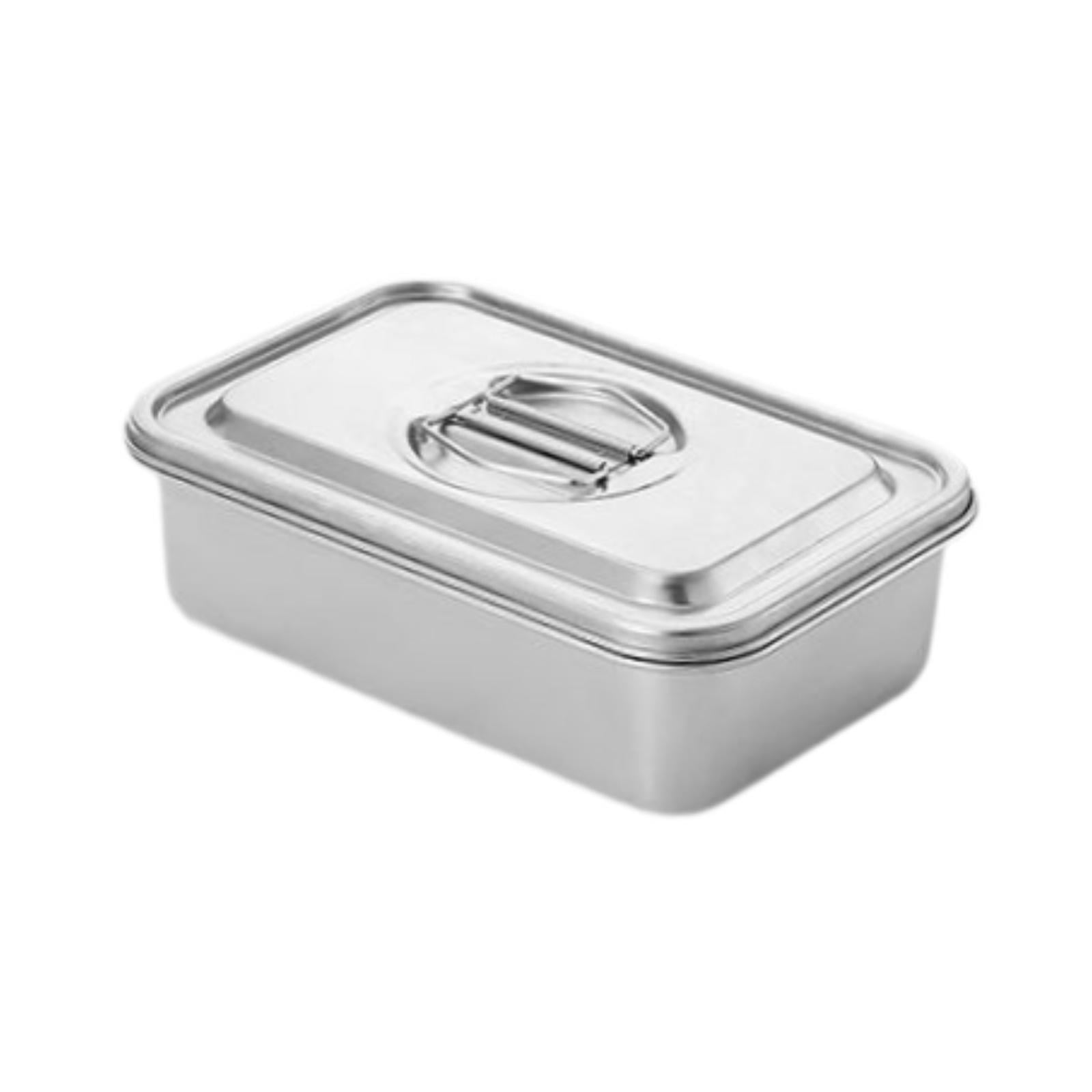 Magideal - Molde Para Pasteles Con Tapa Rectangular De Acero Inoxidable Con Tapa Para Hornear Alimentos 23cm X 155cm