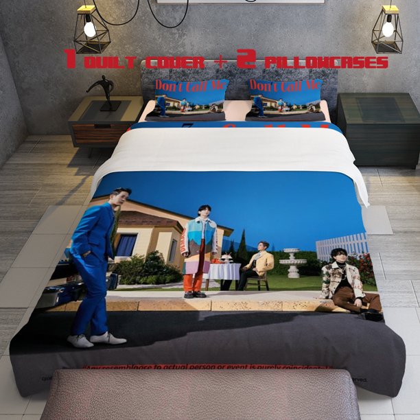3pcs Idol Singer Theme Printed Bedding Set Soft Duvet Cover and Two Pillowcases