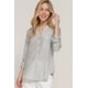 thumbnail image 5 of Camisa Tejida a Rayas con Cuello Redondo y Abertura Larga, 5 of 5