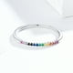 thumbnail image 4 of Colorful Zircon Ring - 925 Sterling Silver Jewelry for Summer Vacation and Daily Outfits - Perfect Gift for Girls with Gift Box, 4 of 4