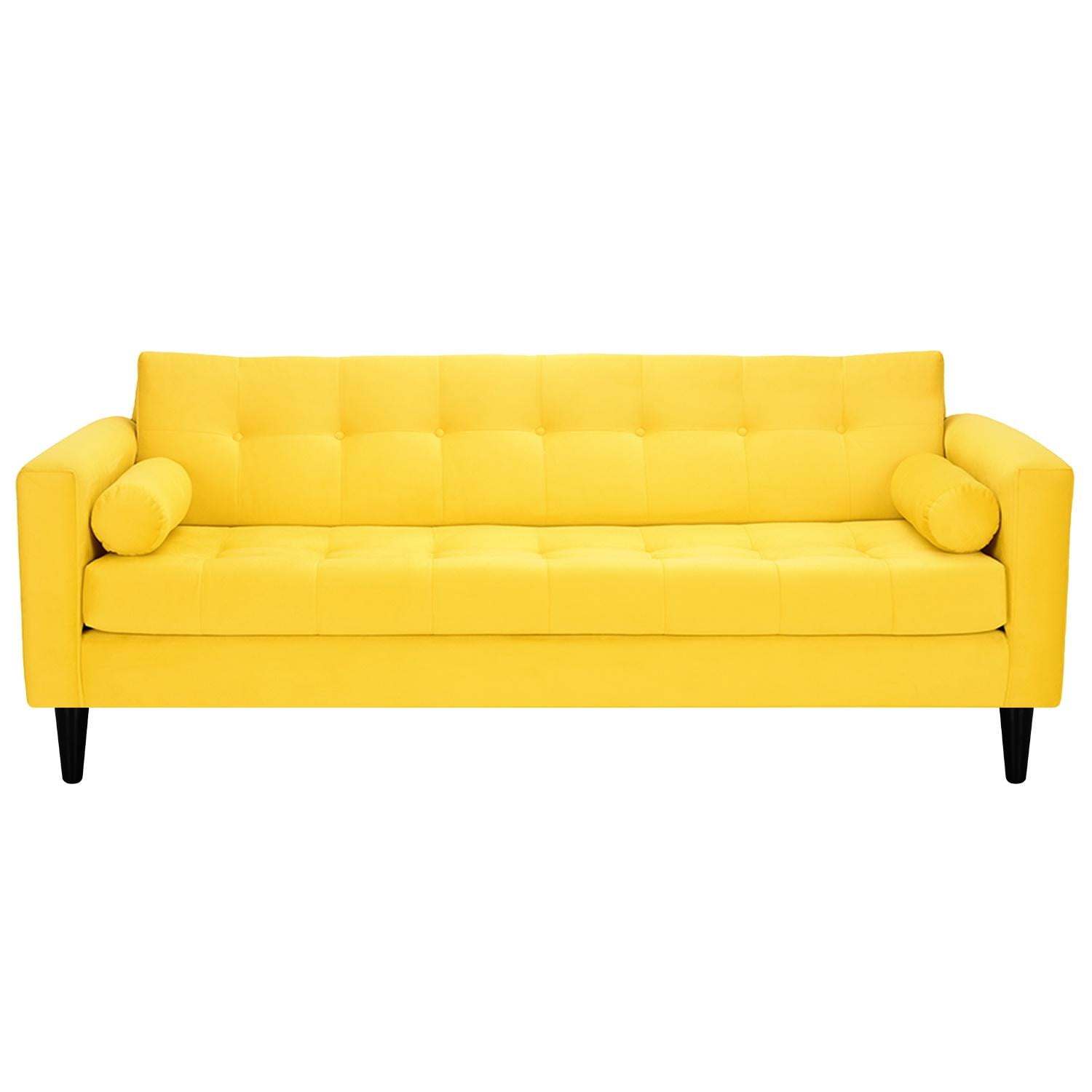 Bodevir - Sofa Retro 3cg Felpa 00 Amarillo